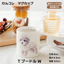 画像1: わんコレ　マグカップ　【Ｓ４２】ＴプードルＷ